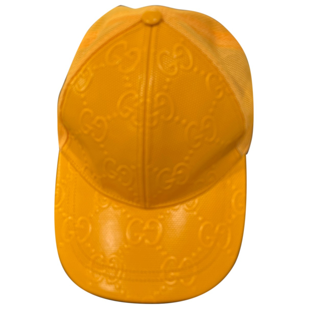 Leather cap Gucci Yellow size M 